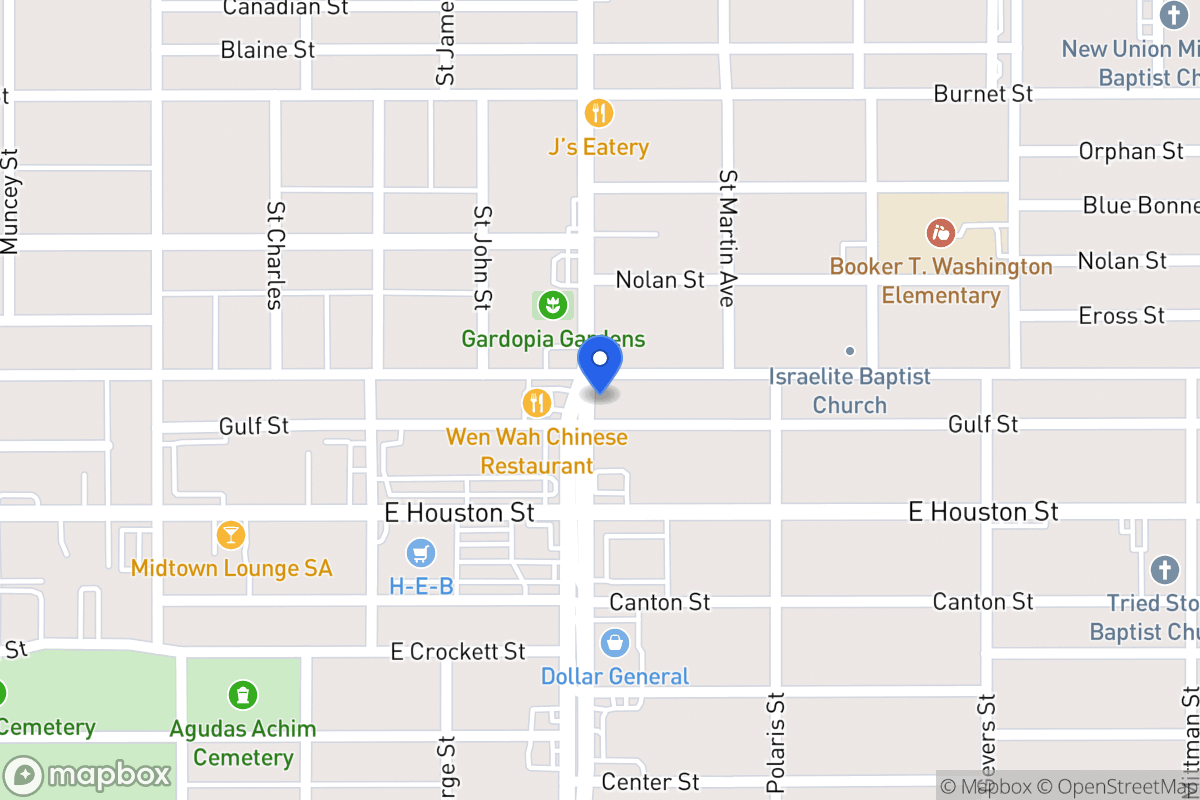 Map of 534 N New Braunfels Ave