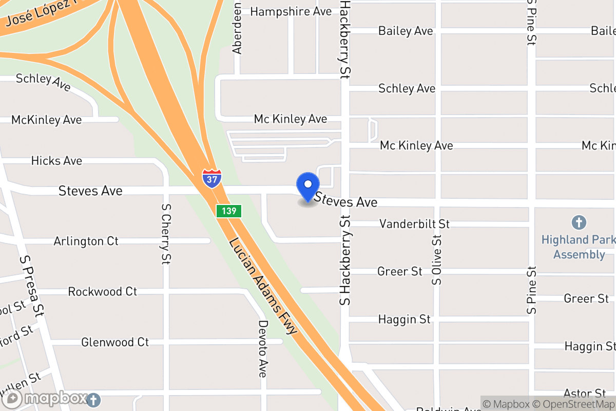 Map of 1220  Steves Ave