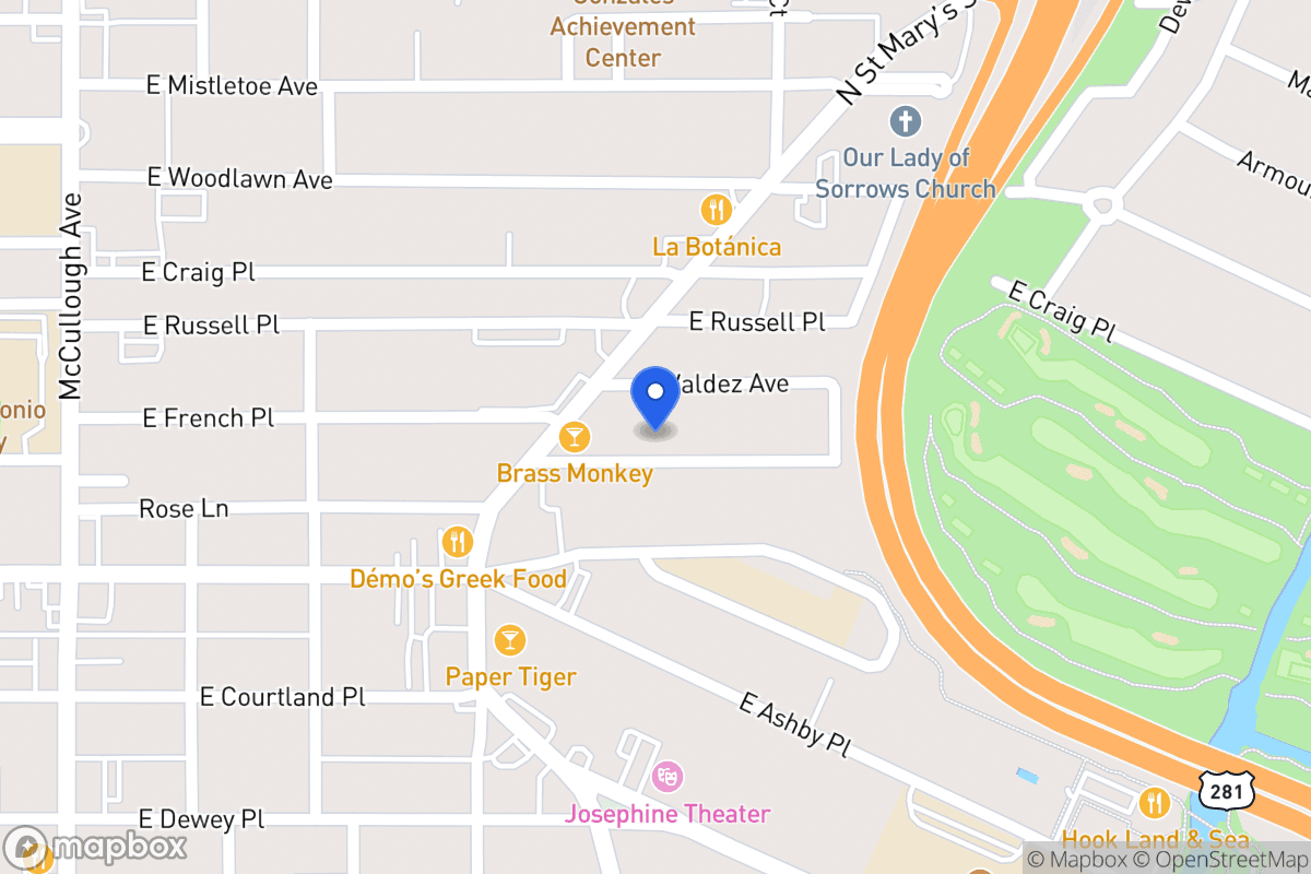 Map of 435 E French Pl