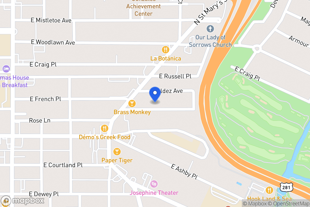 Map of 439 E French Pl