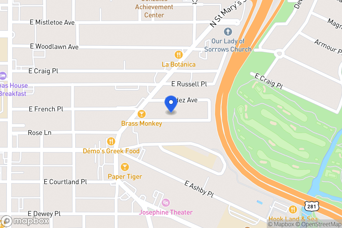 Map of 443 E French Pl