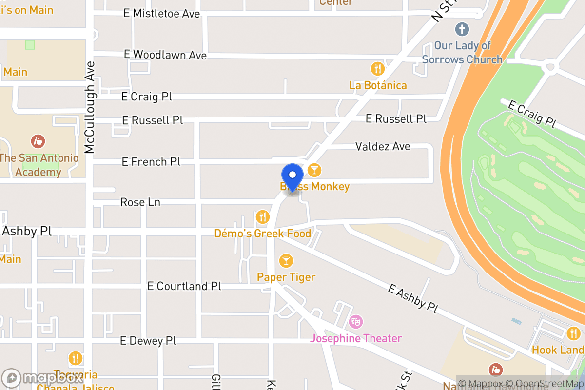 Map of 402 E French Pl