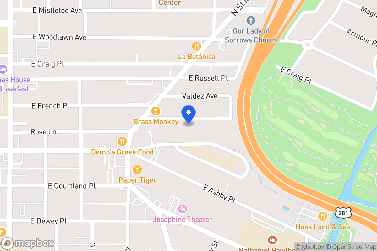 Map of 442 E French Pl