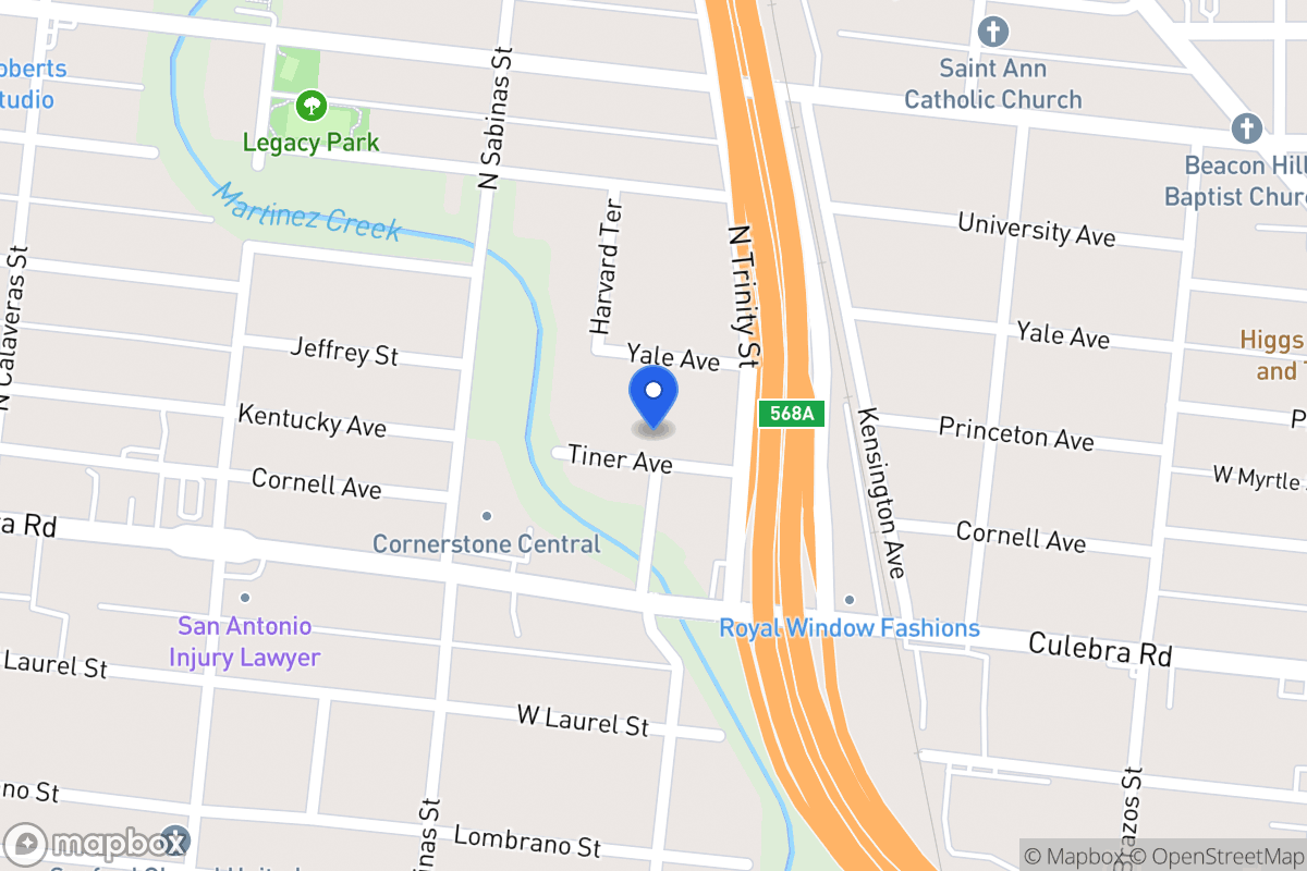 Map of 203  Tiner Ave