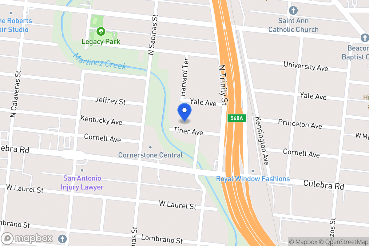 Map of 215  Tiner Ave