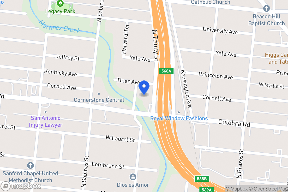 Map of 1715 N Trinity St