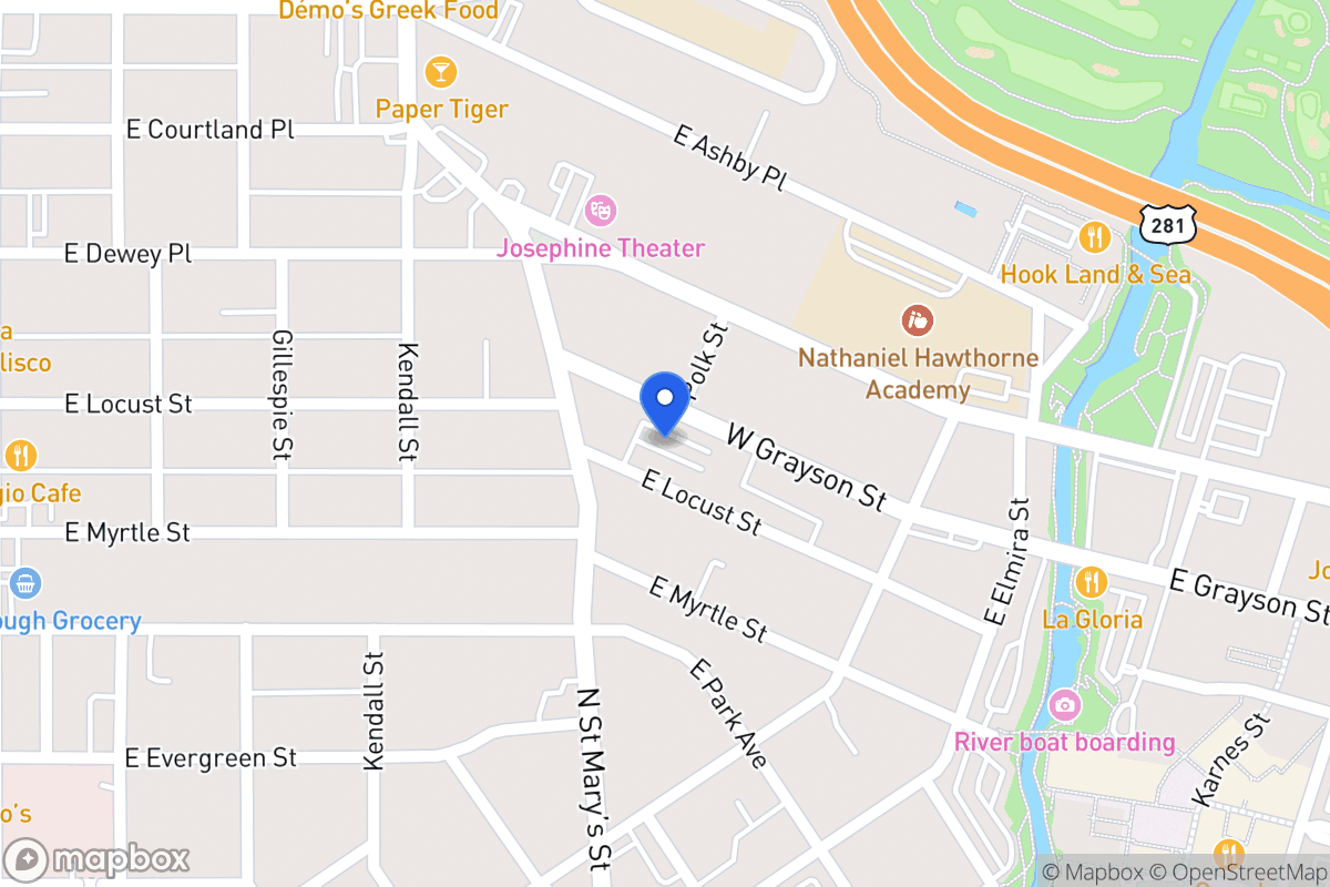 Map of 719 E Locust St