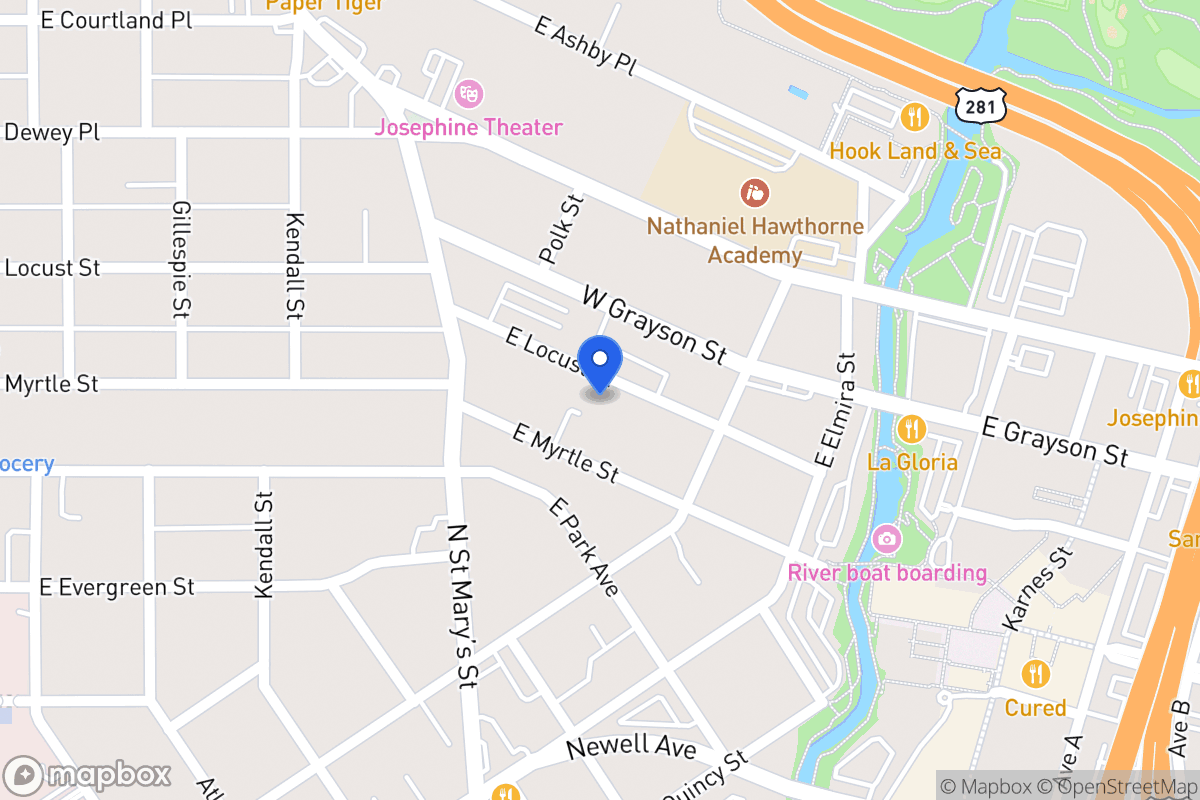 Map of 748 E Locust St