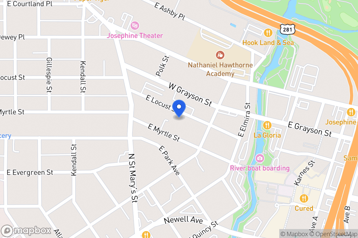 Map of 756 E Locust St