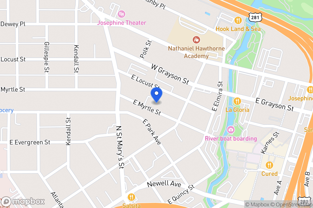 Map of 741 E Myrtle St