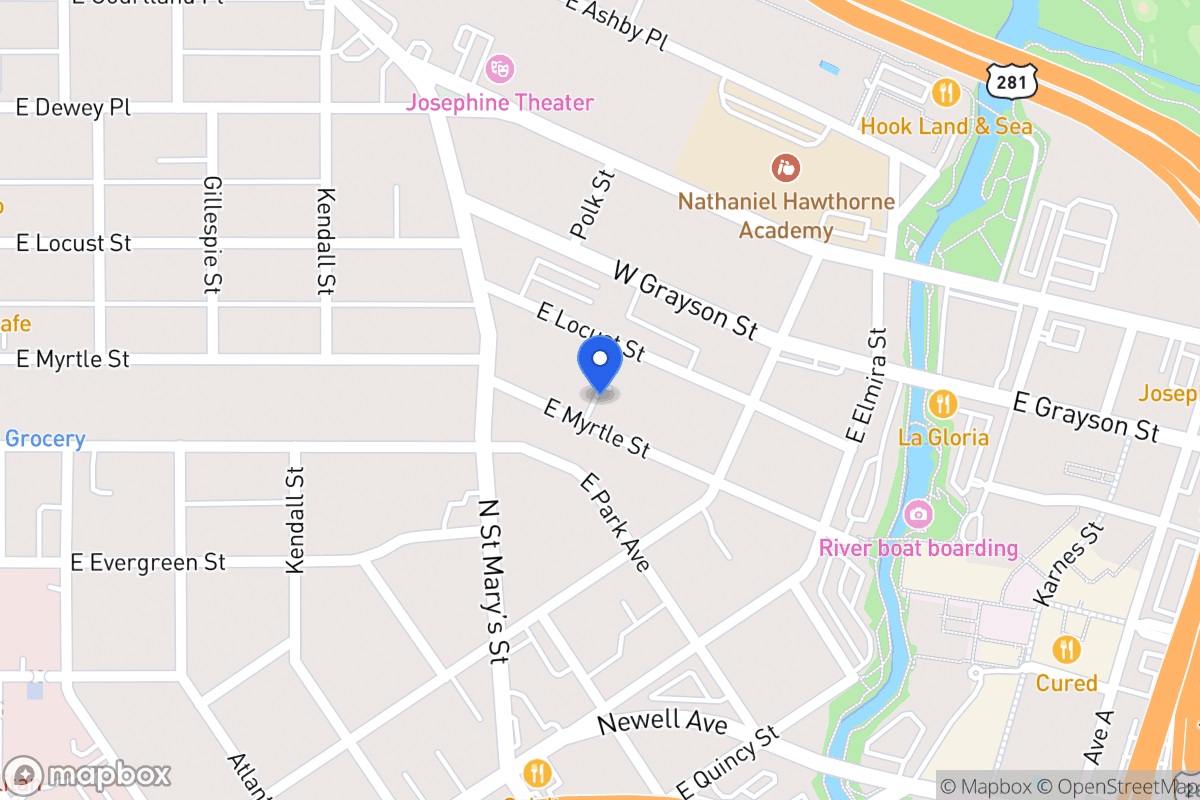 Map of 731 E Myrtle St