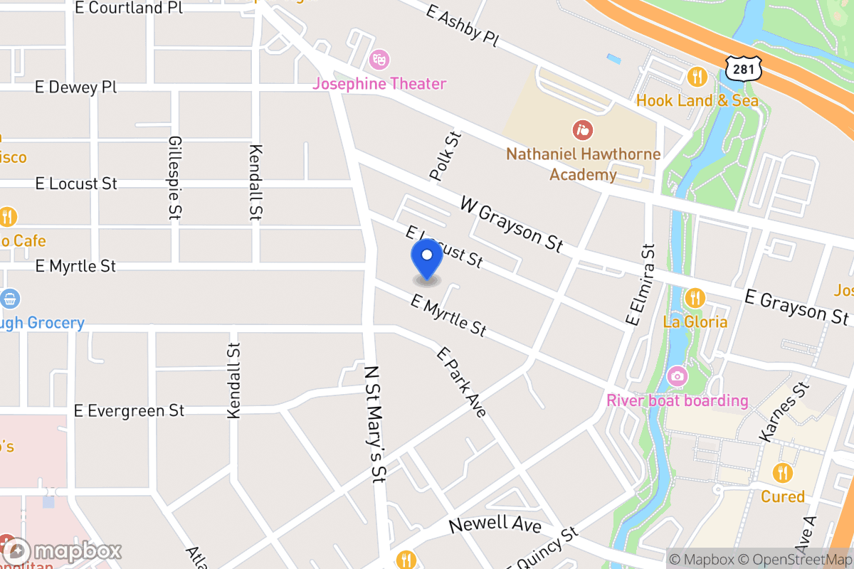 Map of 721 E Myrtle St