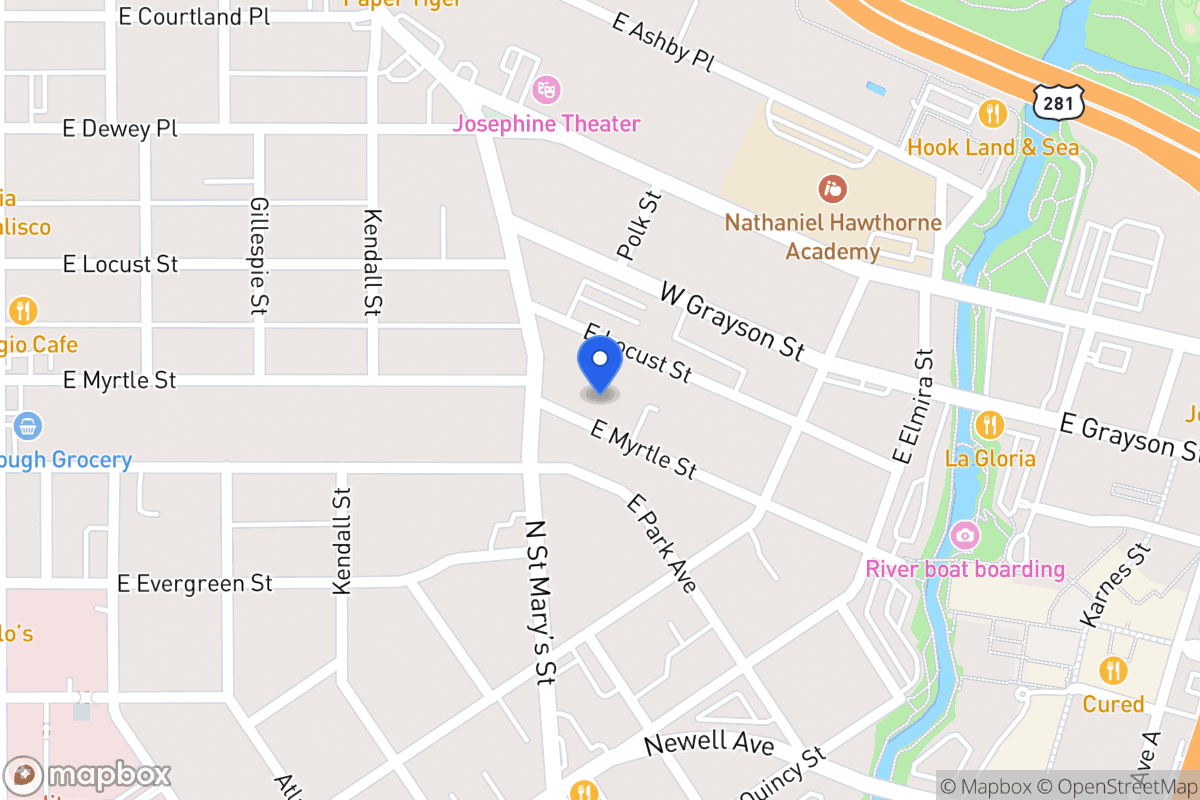 Map of 717 E Myrtle St