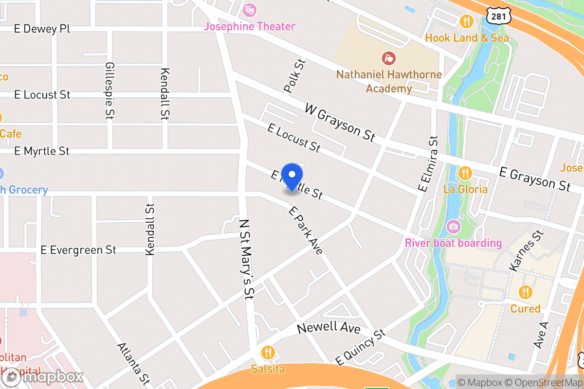 Map of 732 E Myrtle St