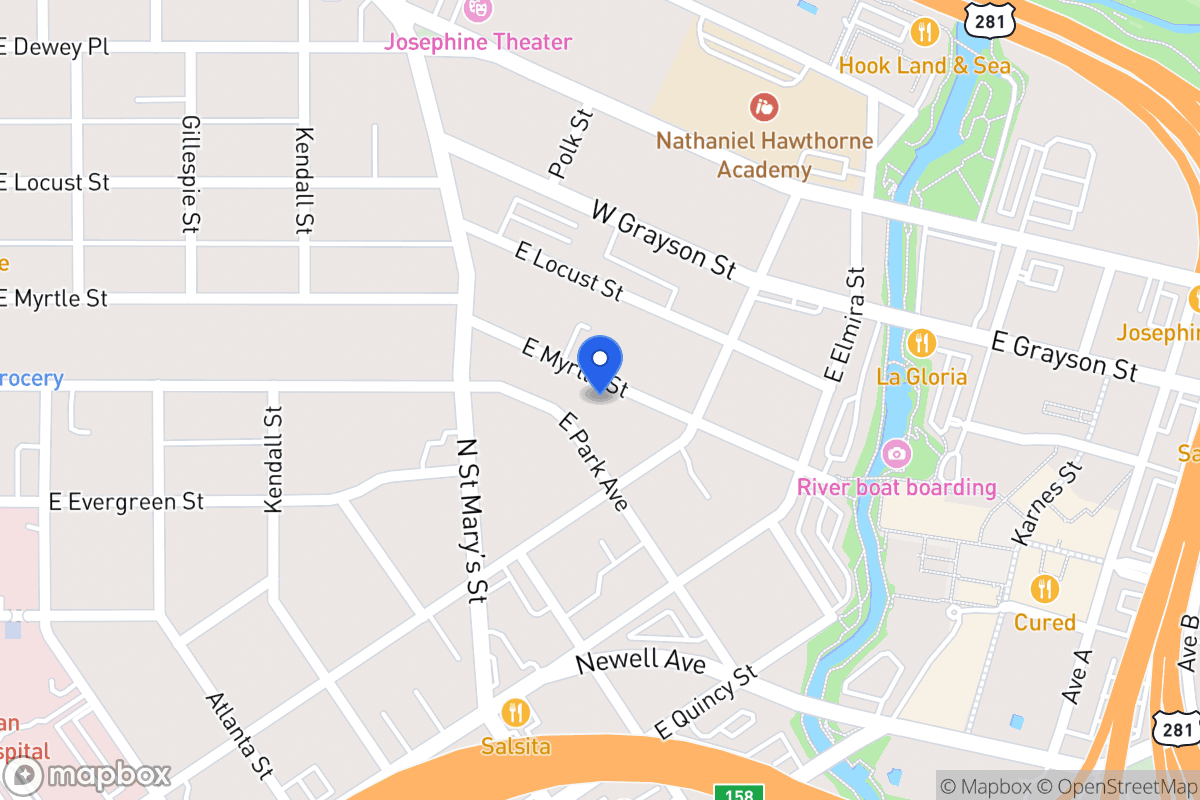 Map of 740 E Myrtle St