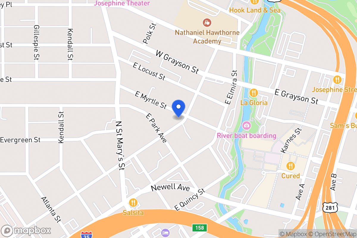 Map of E Myrtle St