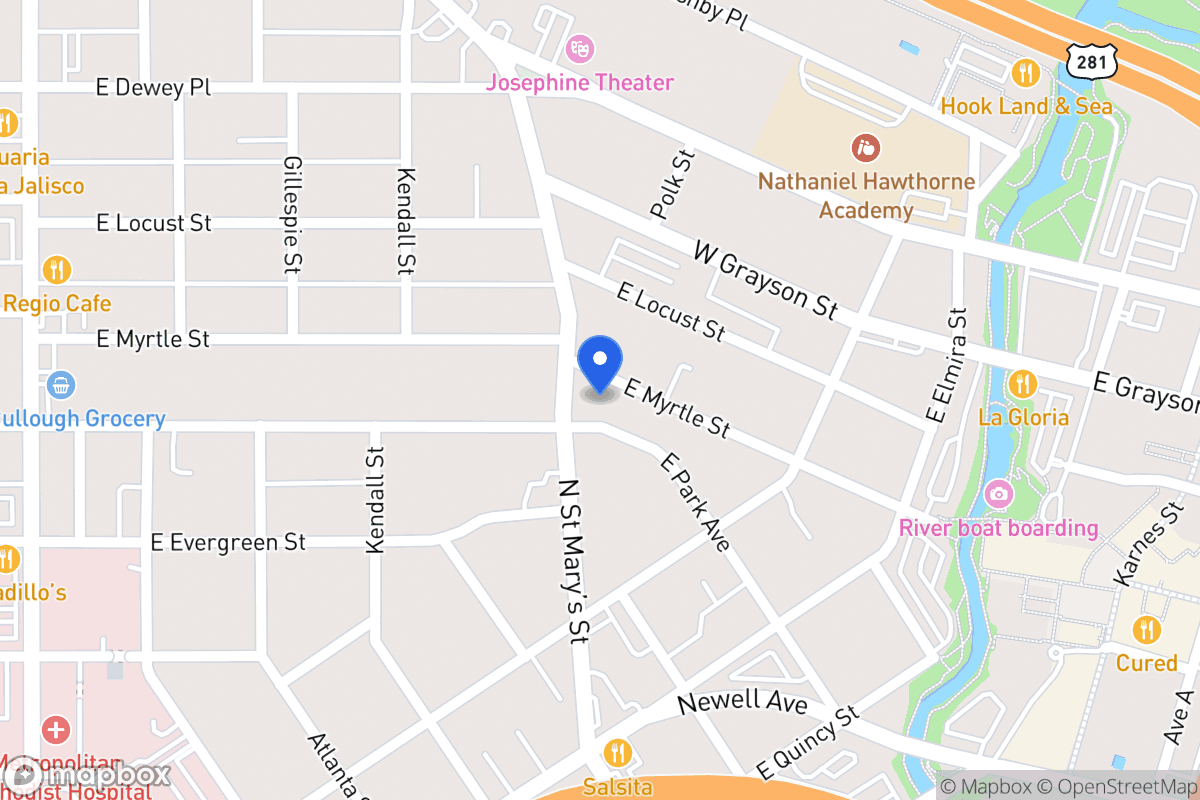 Map of 2002 N Saint Marys St