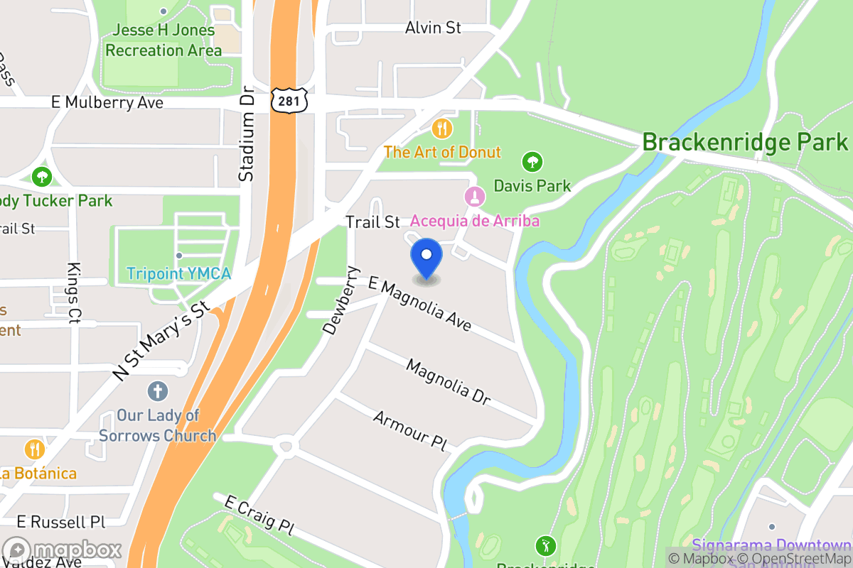 Map of 823 E Magnolia Ave