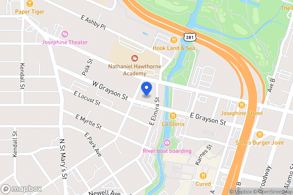 Map of 119 W Grayson St