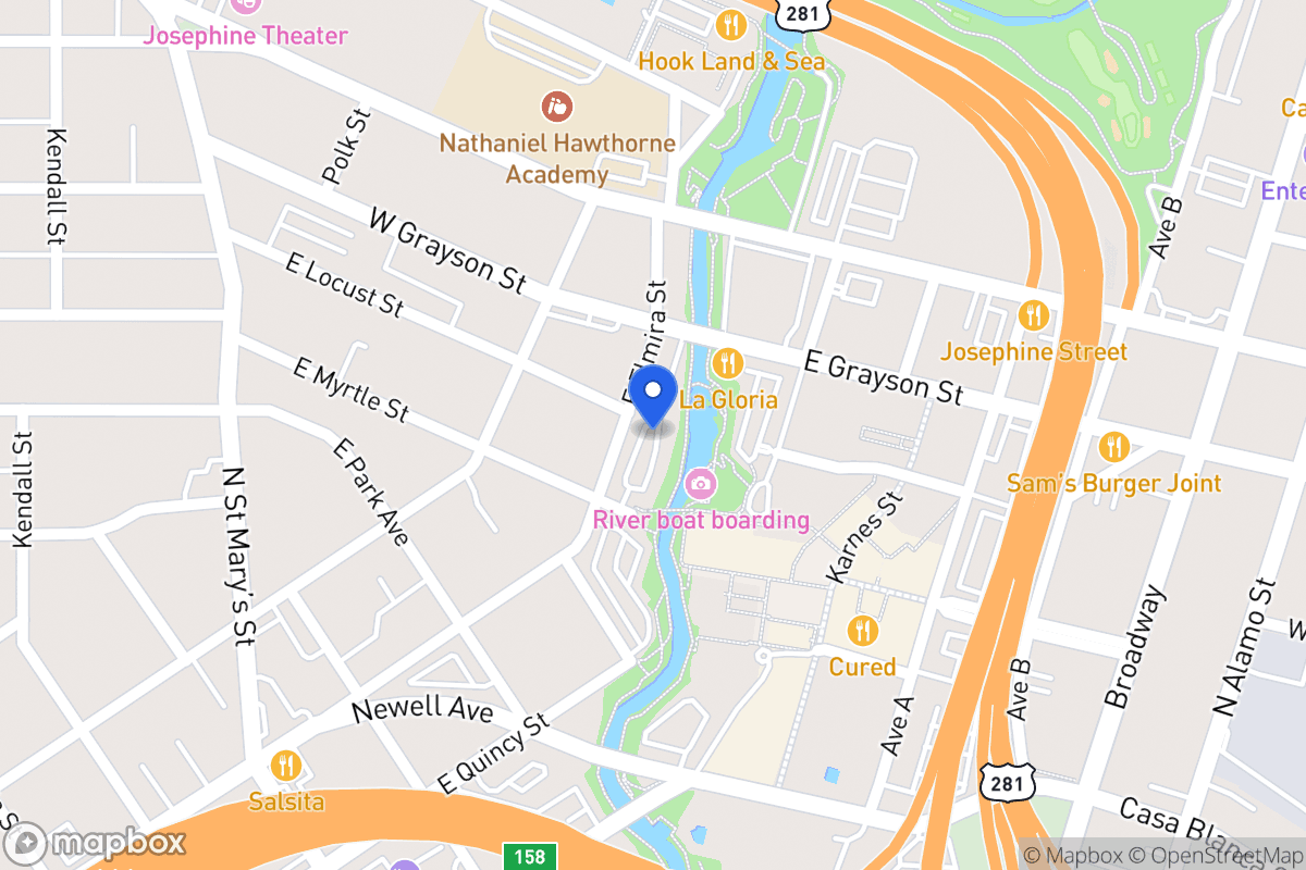 Map of 102 W Grayson St