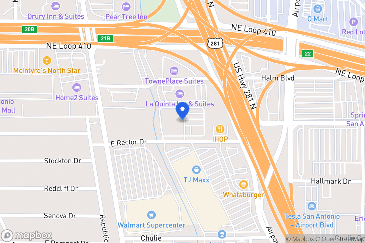 Map of 827 E Rector St