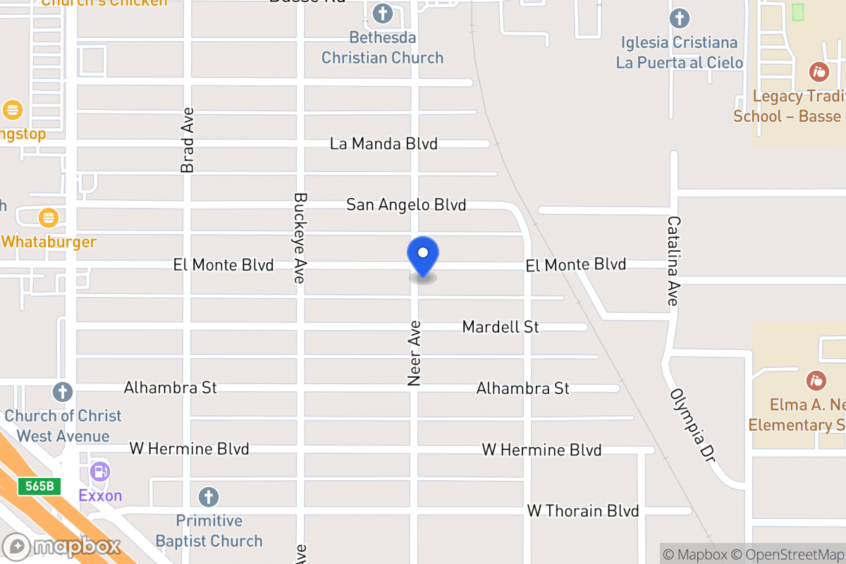 Map of 1538  El Monte Blvd
