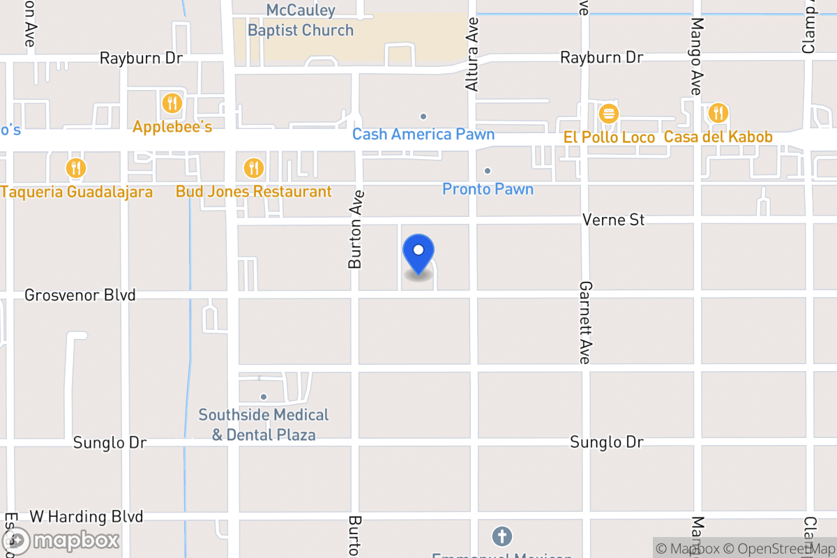 Map of 619  Grosvenor St