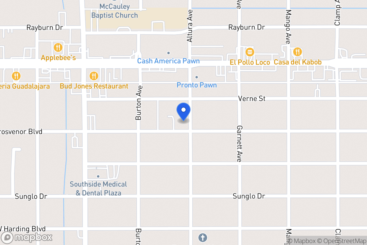 Map of 603  Grosvenor St