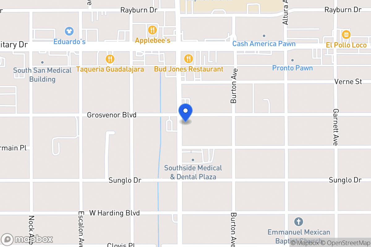 Map of 2302  Commercial Ave