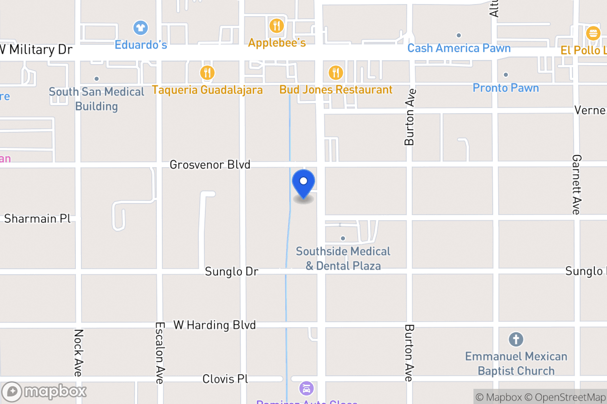 Map of 2347  Commercial Ave