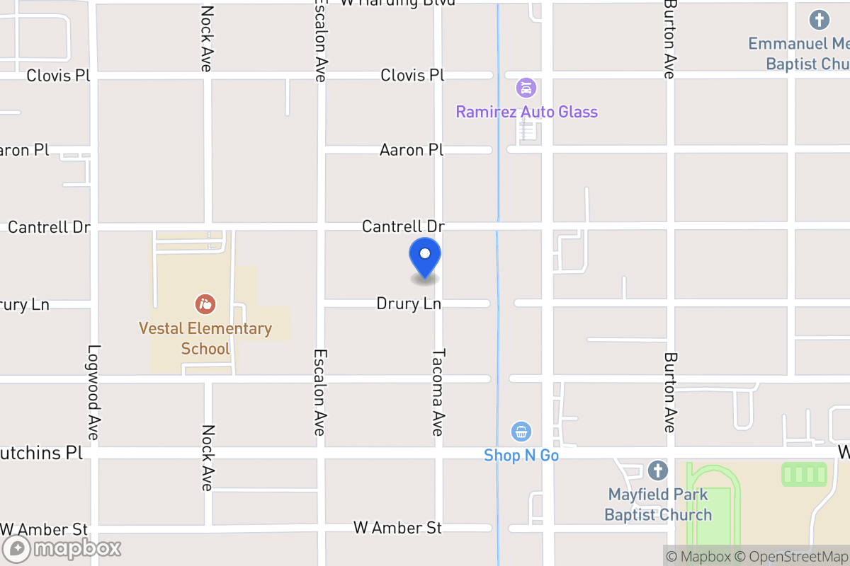 Map of 903  Drury Ln