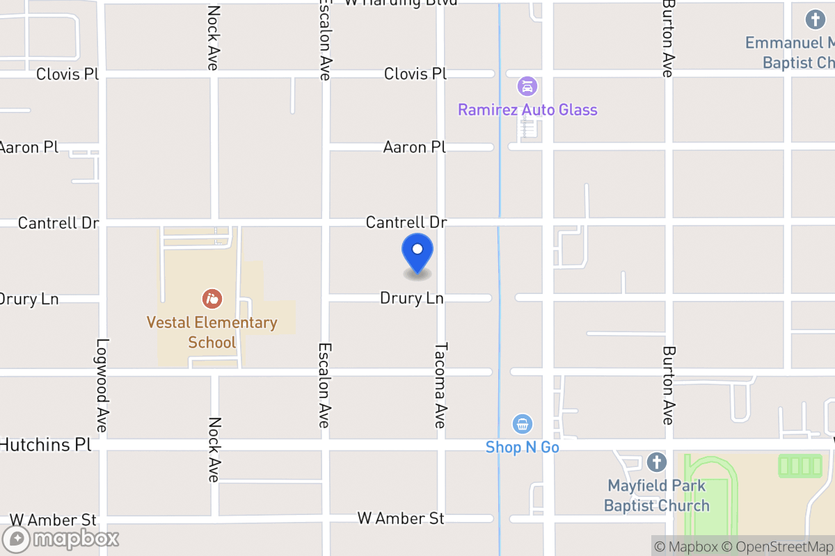 Map of 907  Drury Ln