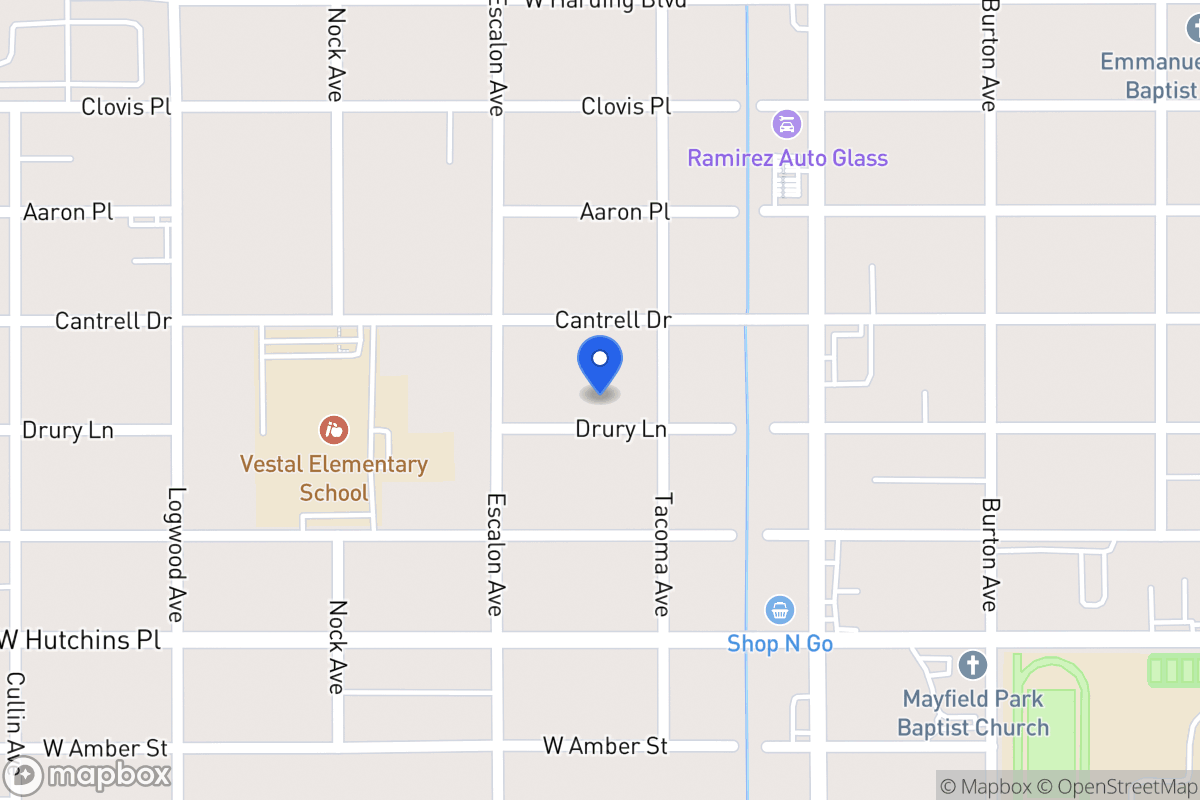 Map of 915  Drury Ln