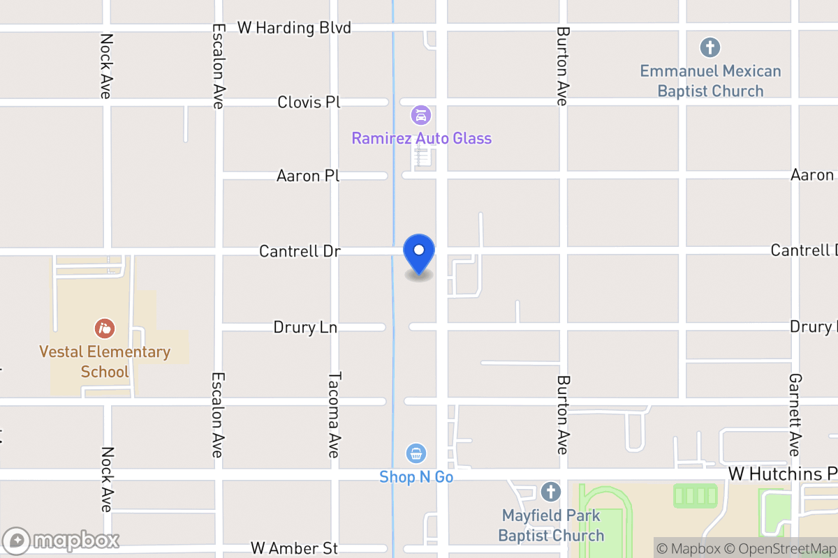 Map of 2909  Commercial Ave