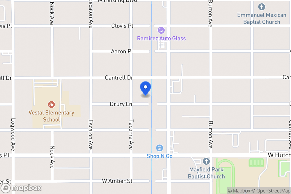 Map of 823  Drury Ln