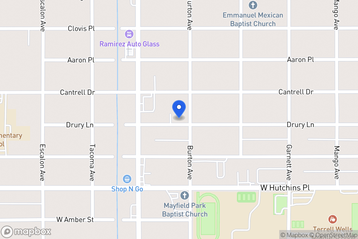 Map of 1021  Burton Ave