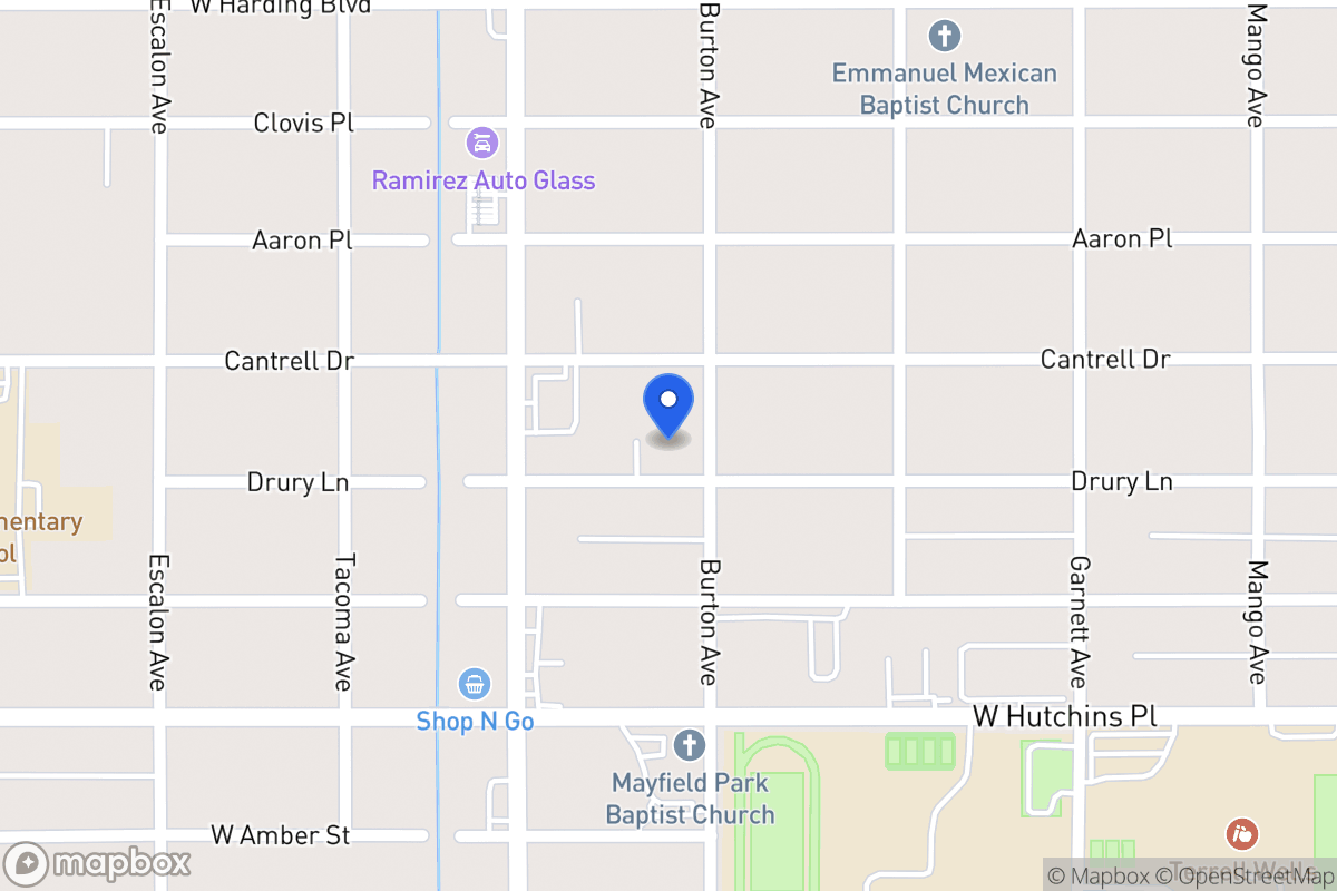 Map of 1017  Burton Ave