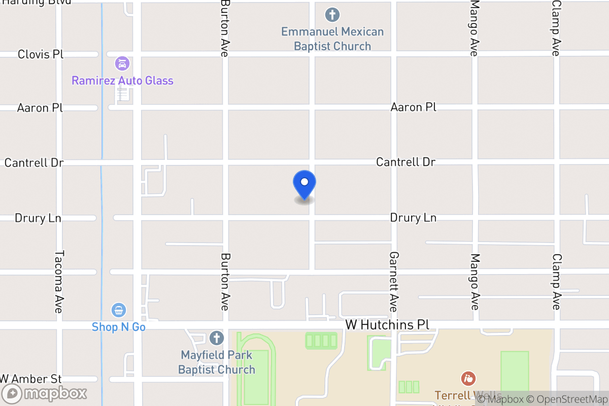 Map of 603  Drury Ln