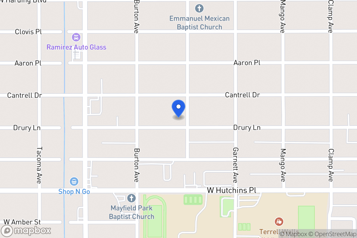 Map of 607  Drury Ln