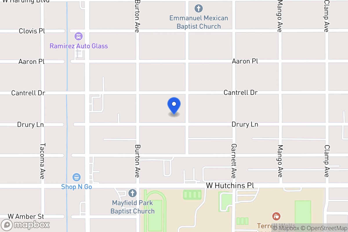 Map of 611  Drury Ln