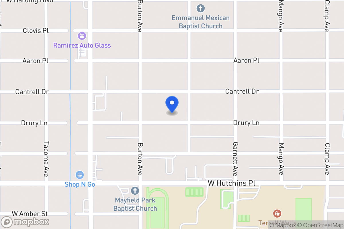 Map of 615  Drury Ln