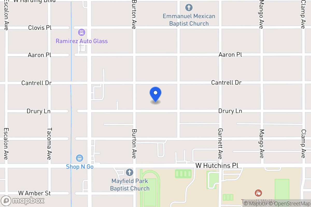 Map of 623  Drury Ln