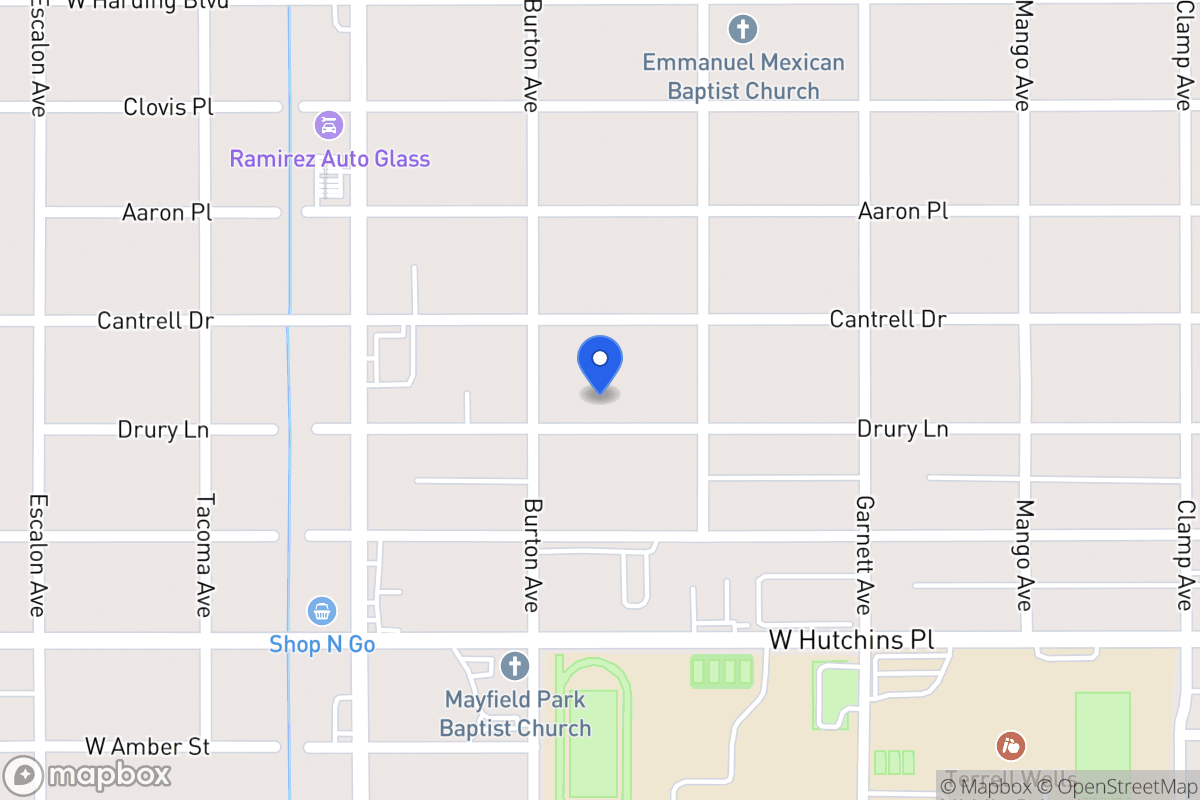 Map of 627  Drury Ln