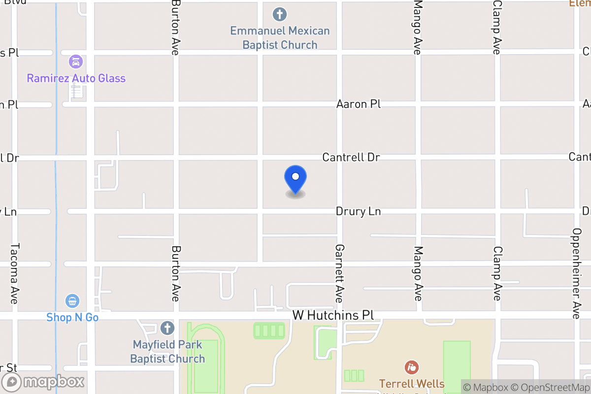 Map of 523  Drury Ln