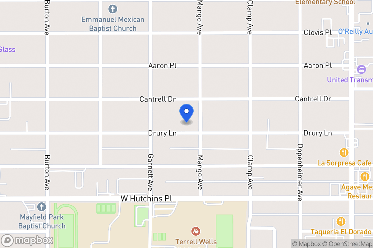 Map of 411  Drury Ln