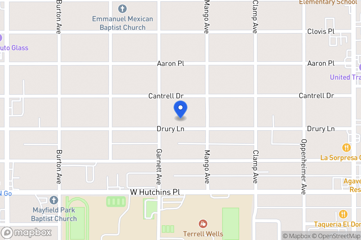 Map of 423  Drury Ln