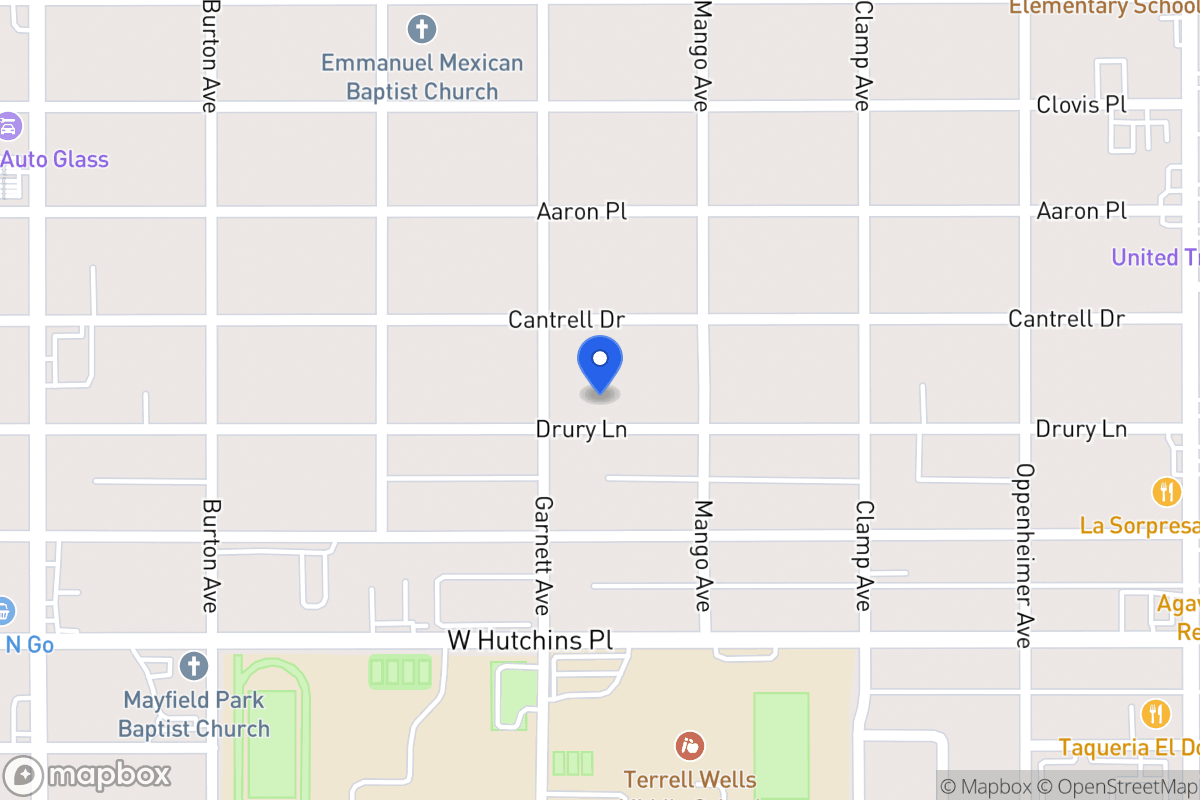 Map of 427  Drury Ln