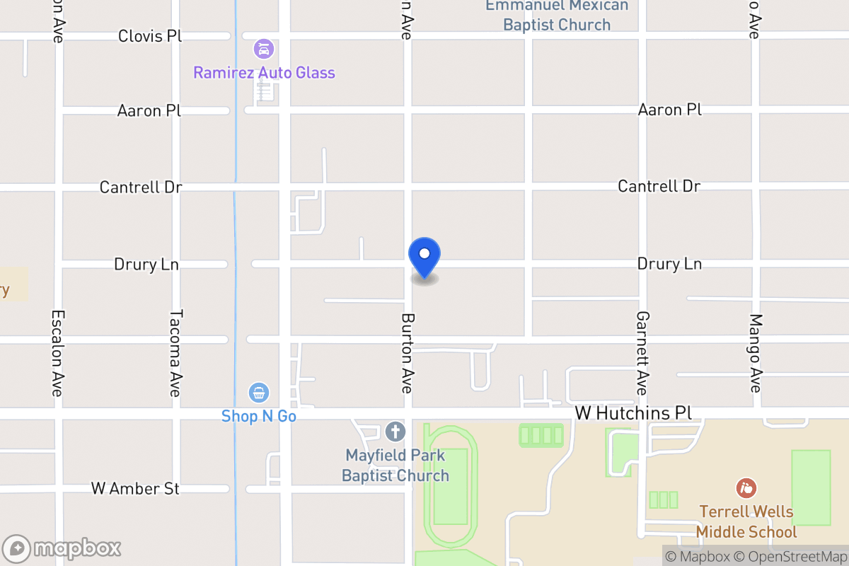 Map of 638  Drury Ln