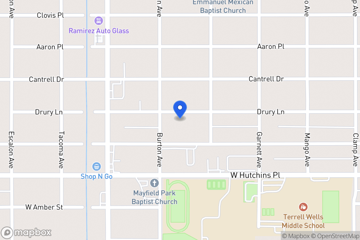Map of 626  Drury Ln