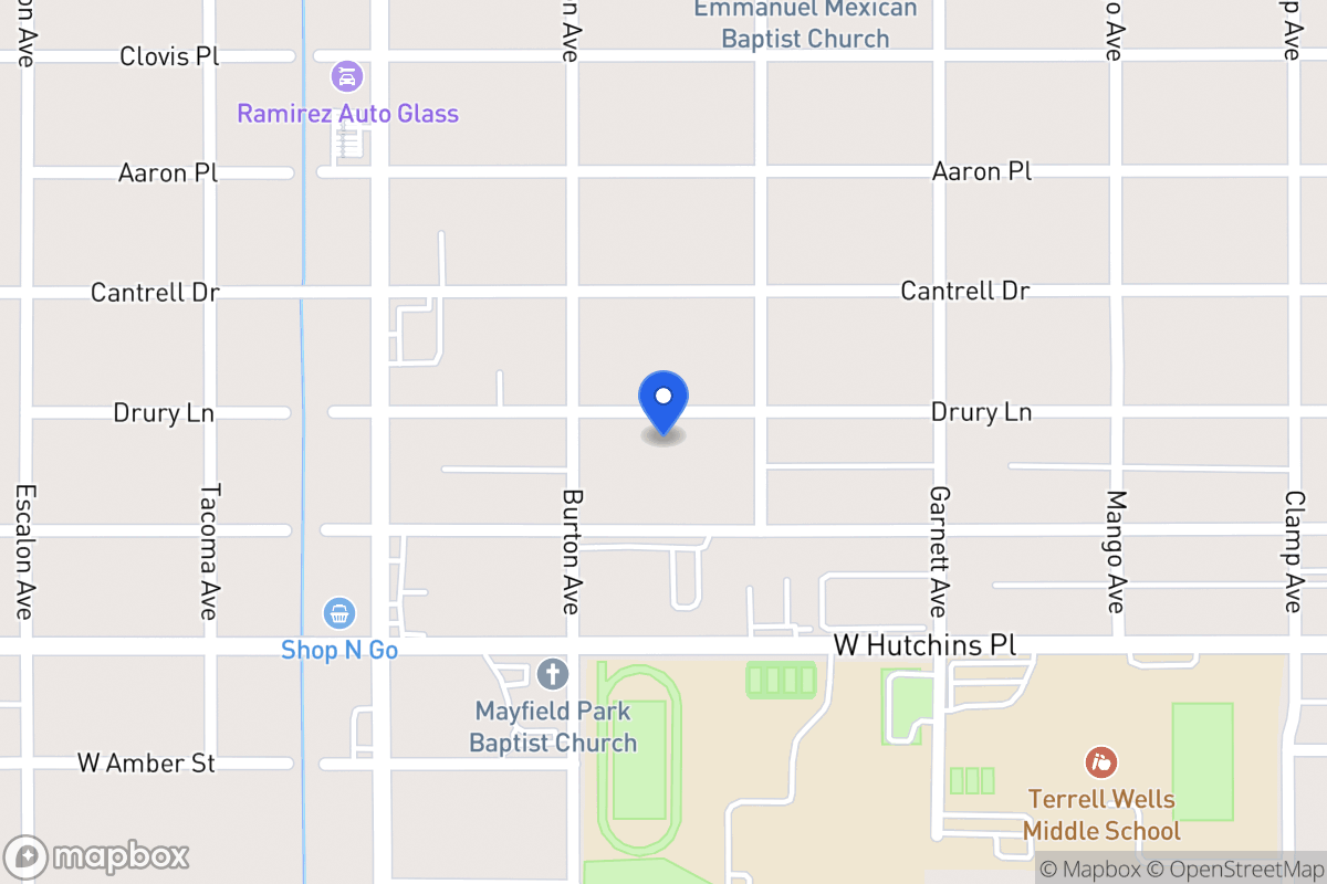 Map of 622  Drury Ln